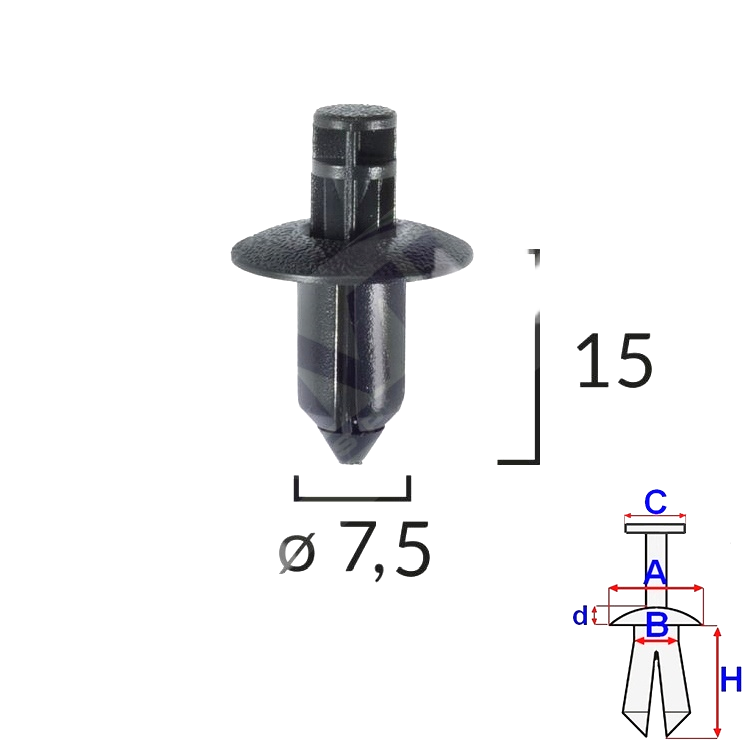 ROMIX 153 246 B24649  -  PIN STRET.HONDA,MAZDA,TOYOTA 10 db